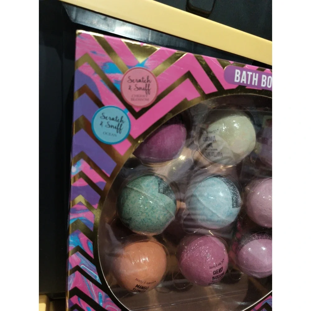 Body & Earth Nine (9) Pc. Bath Bomb Set 4 Oz. Each Variety of Scents Spa Time